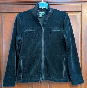 Lauren Ralph Lauren Velvet Zip-Up Jacket